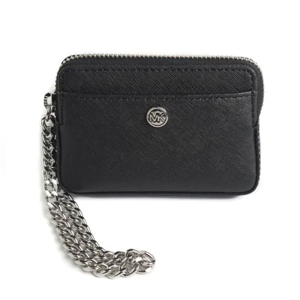 NWOT MICHAEL KORS Saffiano Leather Chain Card Case 🖤